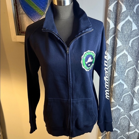 Martha’s Vineyard Embroidered Zip Up Mock Neck Sweatshirt SZ Medium - Picture 1 of 8